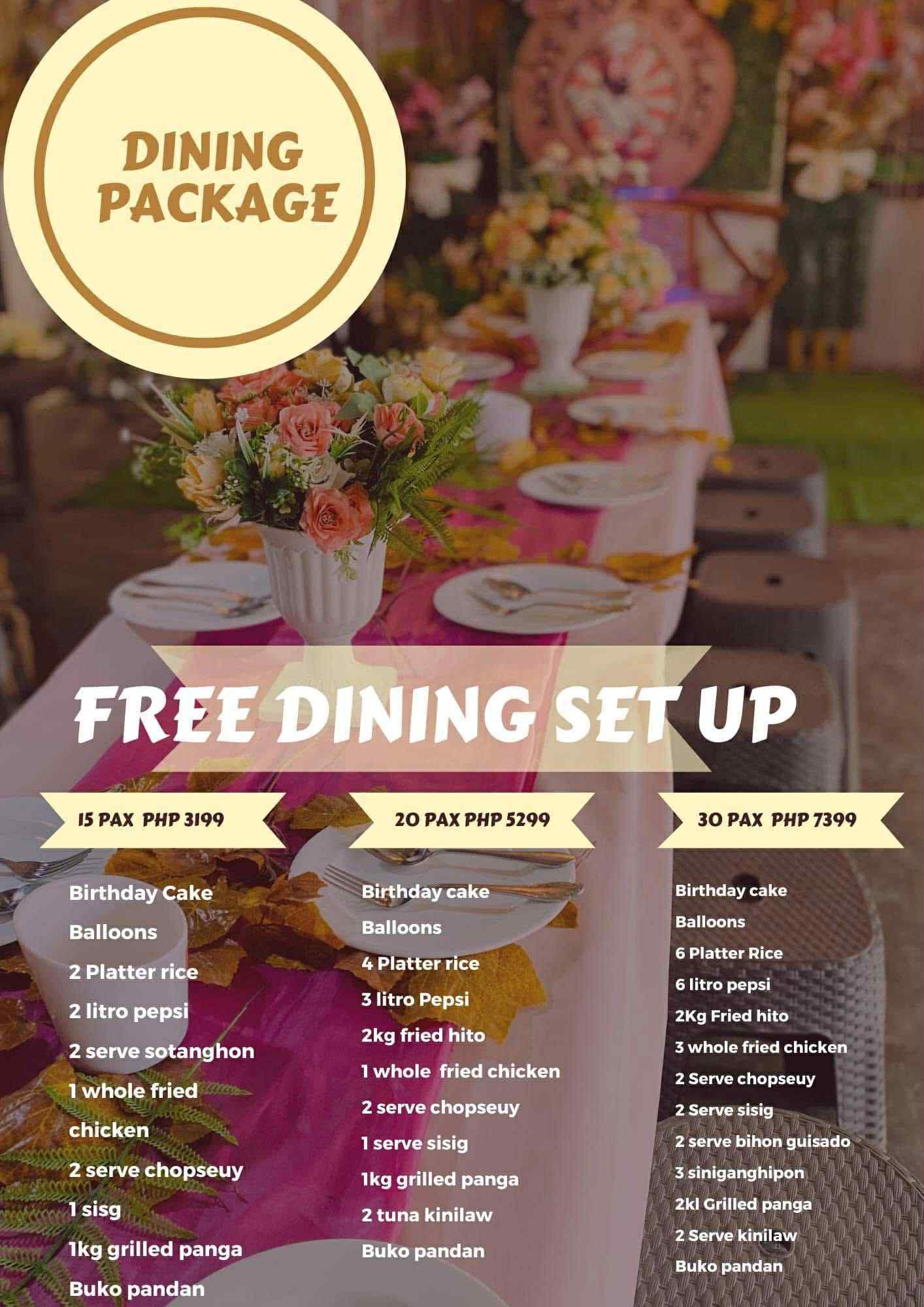 Dining Package 20 pax